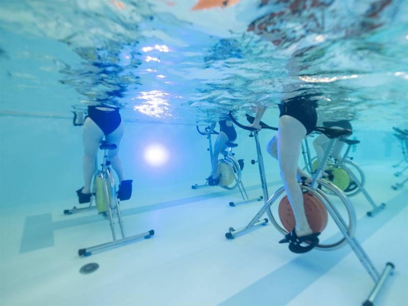 Séance aquabike à Marseille